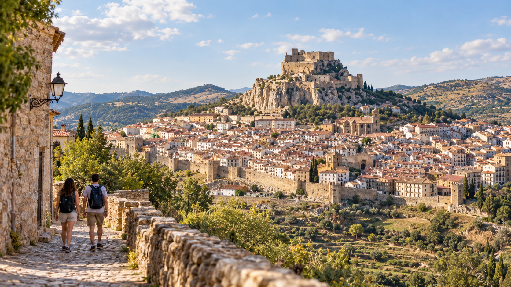 Vista panorámica de Morella, uno de los lugares que ver cerca de Peñíscola.